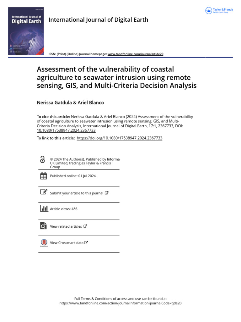 Coastal Agriculture Vulnerability Assessment | PDF | Groundwater | Aquifer