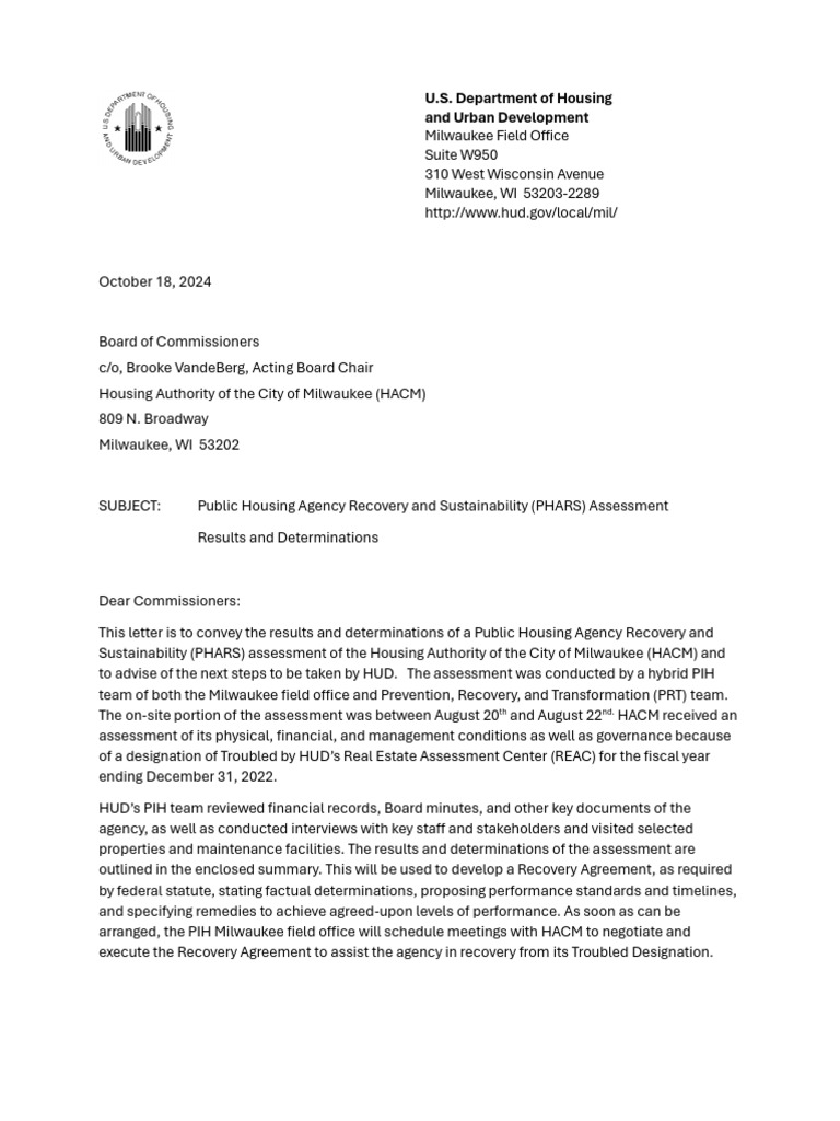 HACM 2024 Results and Determination Letter 10-18-24 | PDF | Chief ...