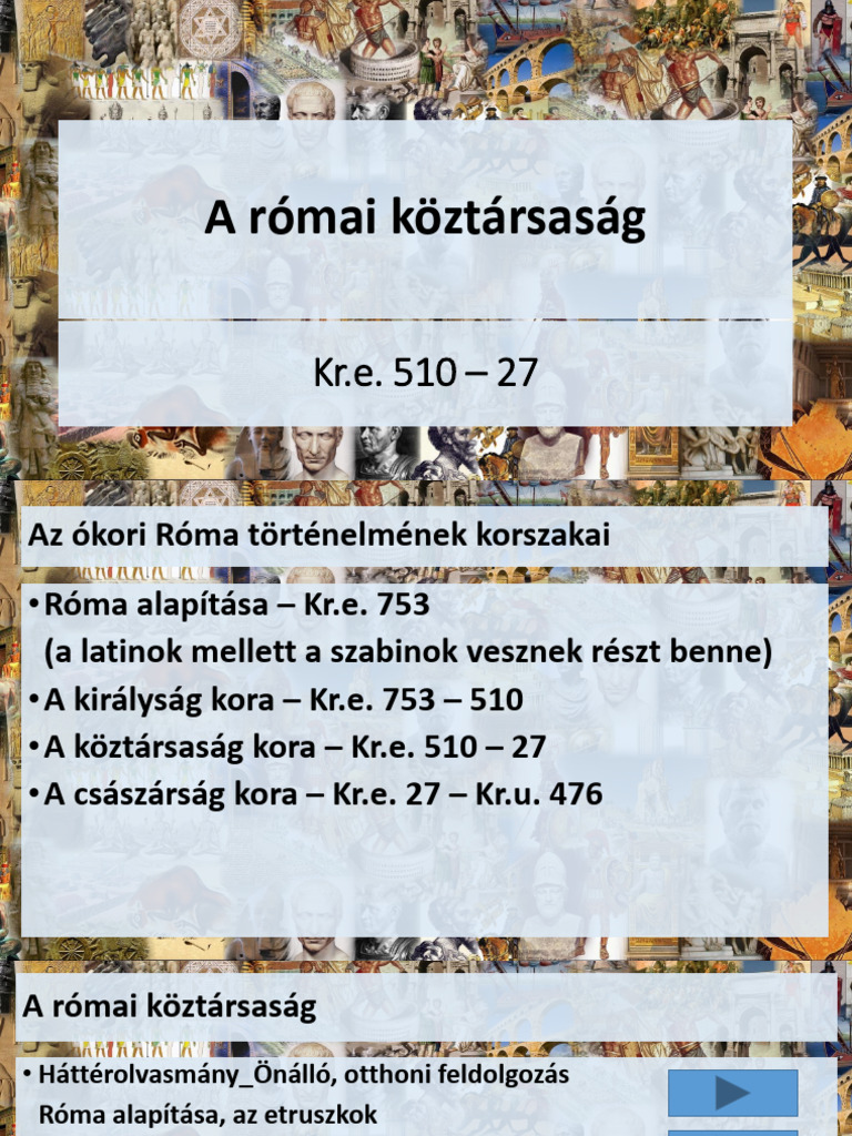 04 A Római Köztársaság 01 Róma Alapítása Az Etruszkok | PDF