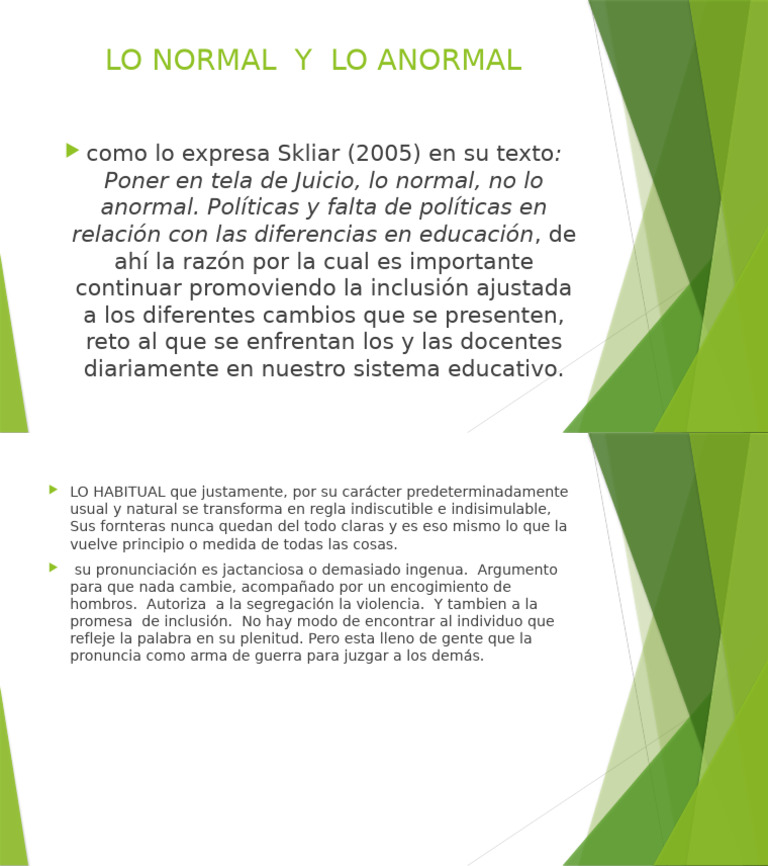 LO NORMAL Y LO ANORMAL | PDF