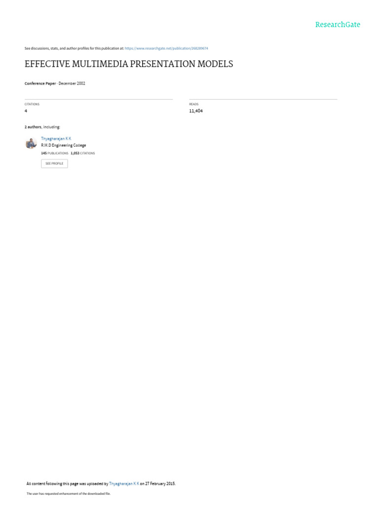 Multimedia Presentation Models | PDF | Sampling (Signal Processing ...