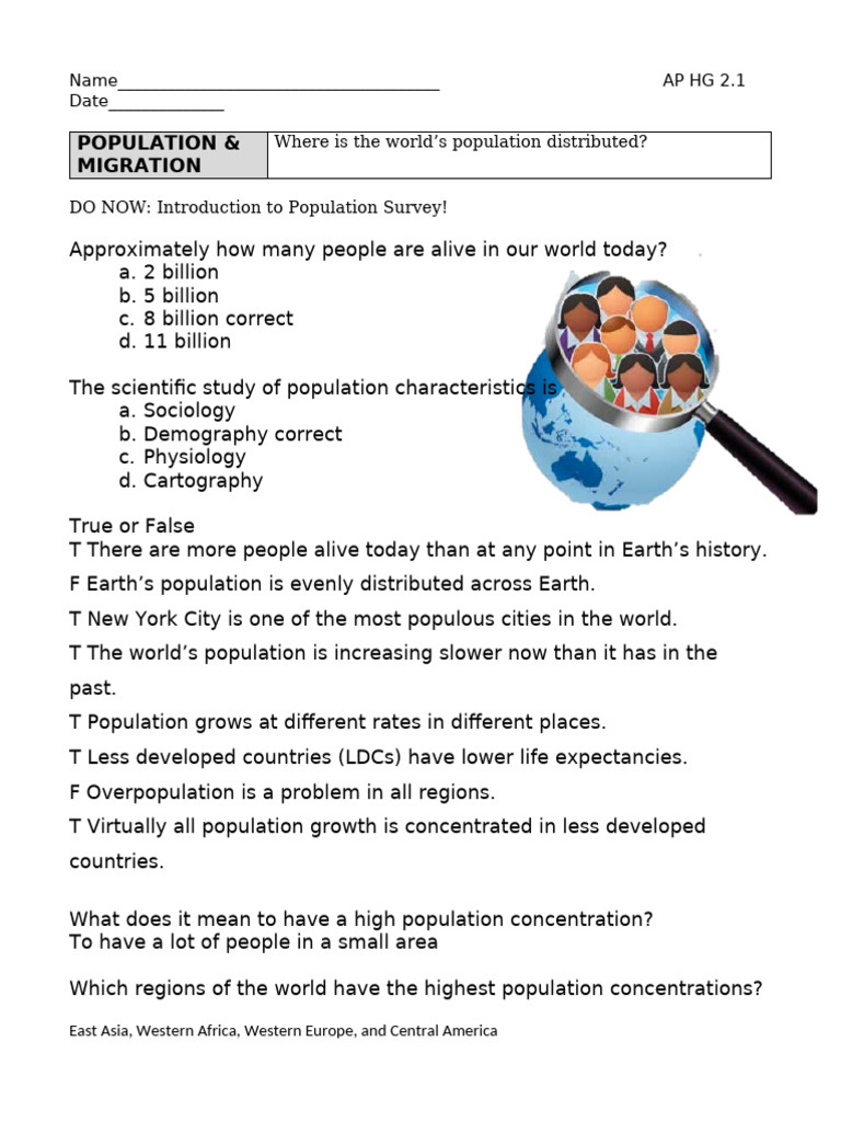 2 1 Population Intro Copy Pdf Desert Agriculture