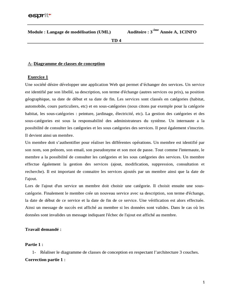 Diagramme UML pour Application de Services | PDF | Cas d'utilisation ...