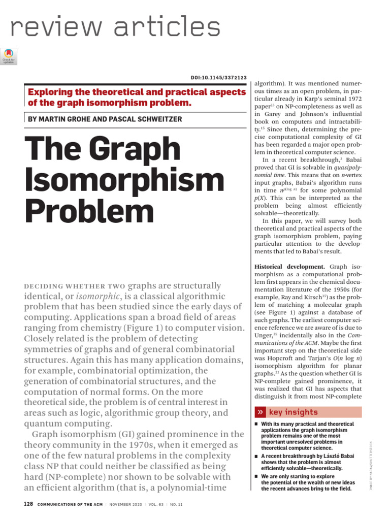 Graph Isomofirm Problem3372123 | PDF | Computational Complexity Theory ...