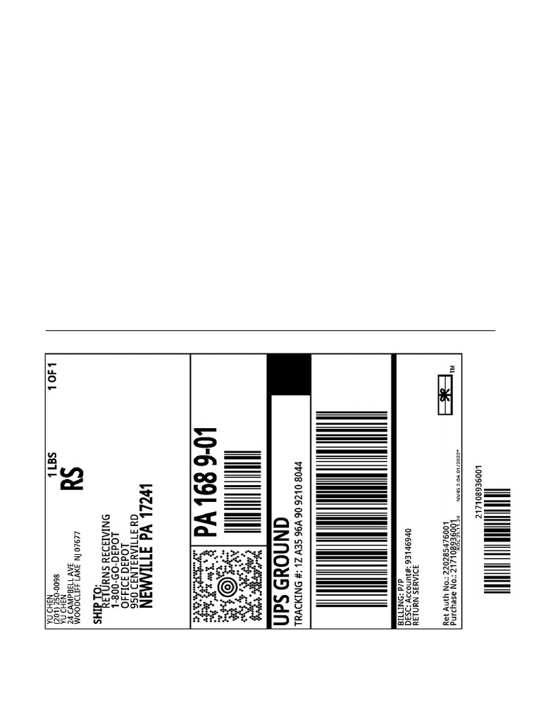 Display Return Label | PDF