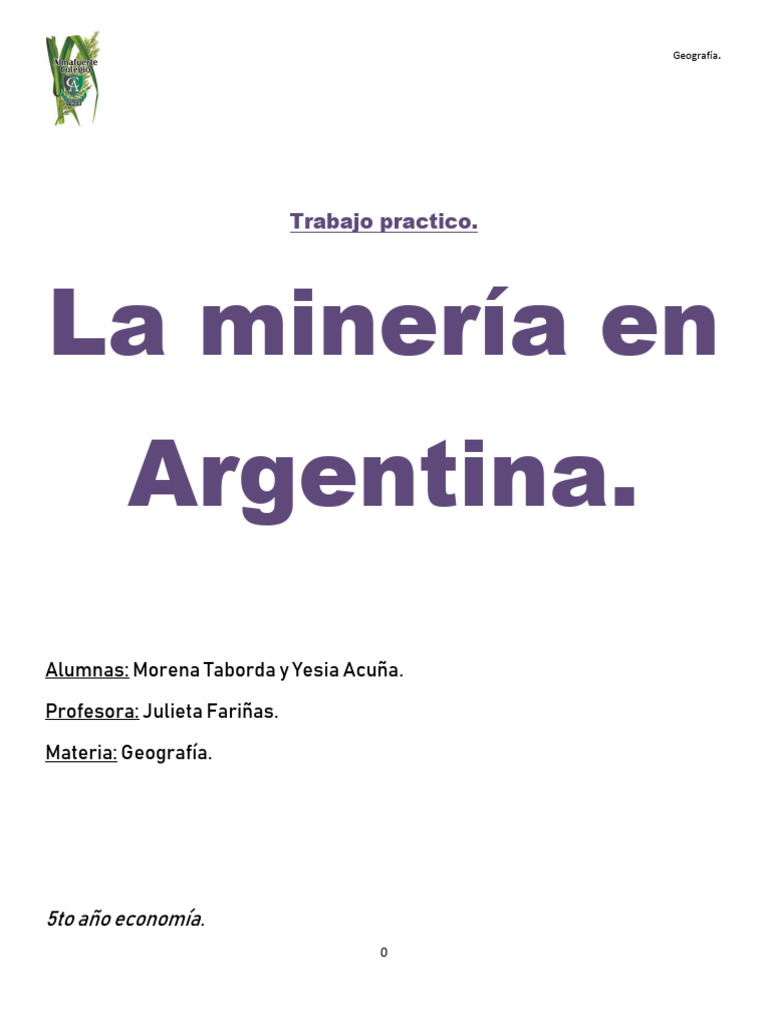 La Actividad Minera en La Argentina | PDF | Minería | Contaminación