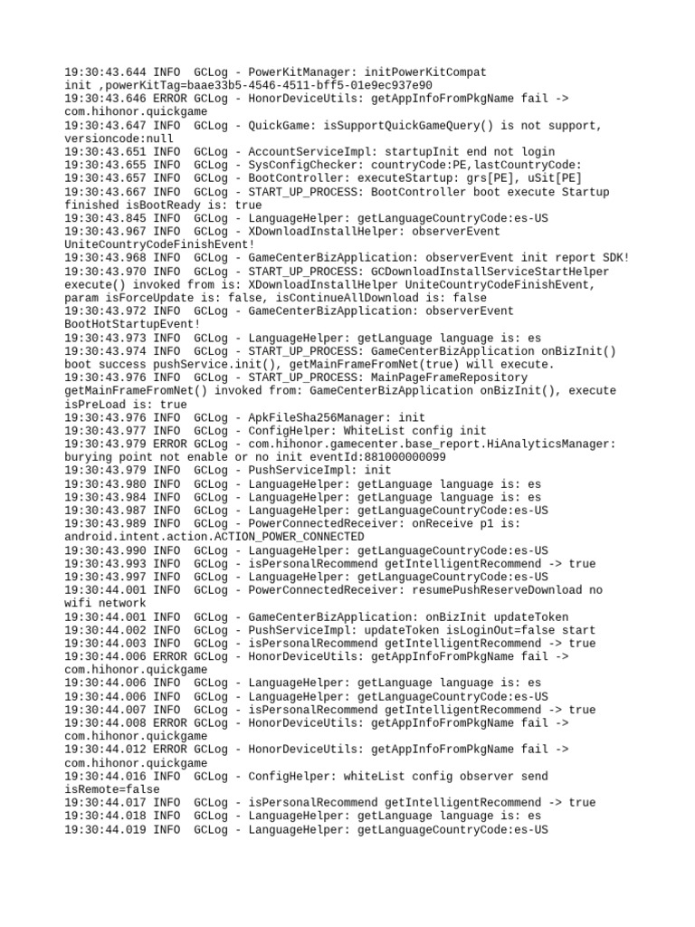 Honor Device Log Analysis Report | PDF | Networking Standards ...