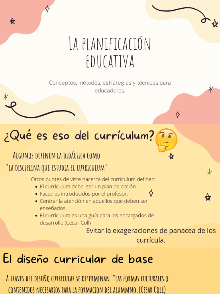 Planificación Educativa y Currículo Efectivo | PDF | Plan de estudios ...