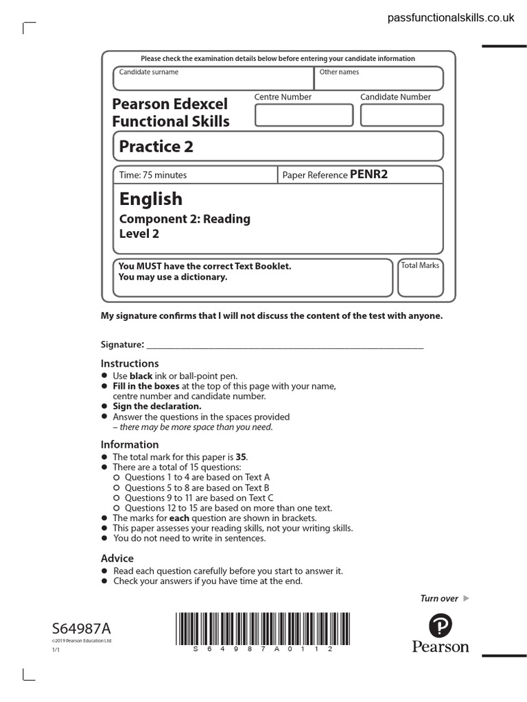 Level 2 Functional Skills English Exam | PDF | Phishing | Internet Fraud