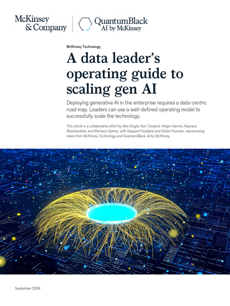 Scaling Gen AI: A Data Leader's Guide | PDF | Artificial Intelligence ...