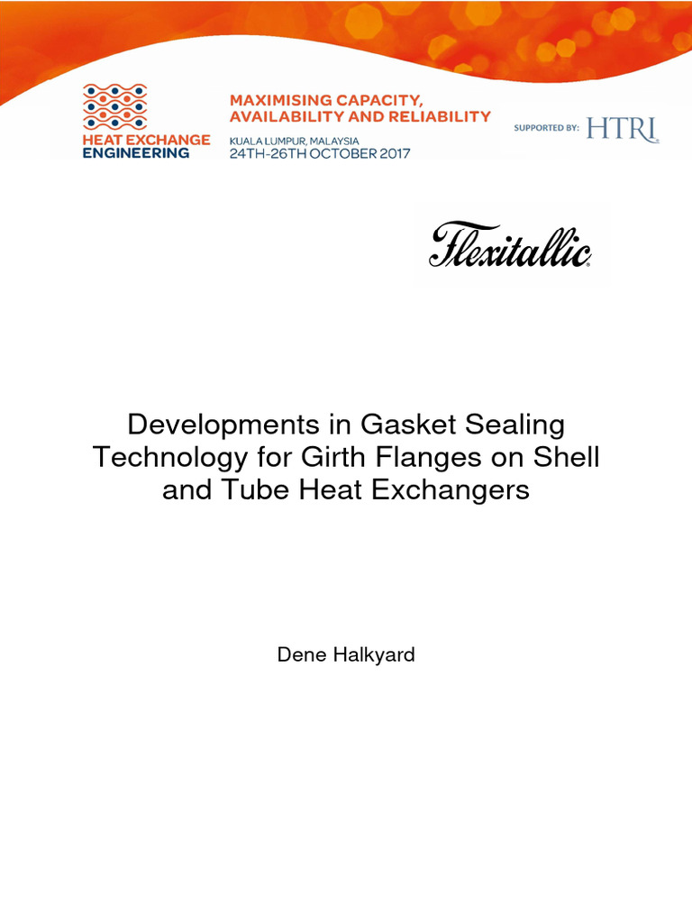 Dynamic Recovery Gaskets for Heat Exchangers | PDF | Heat Exchanger ...