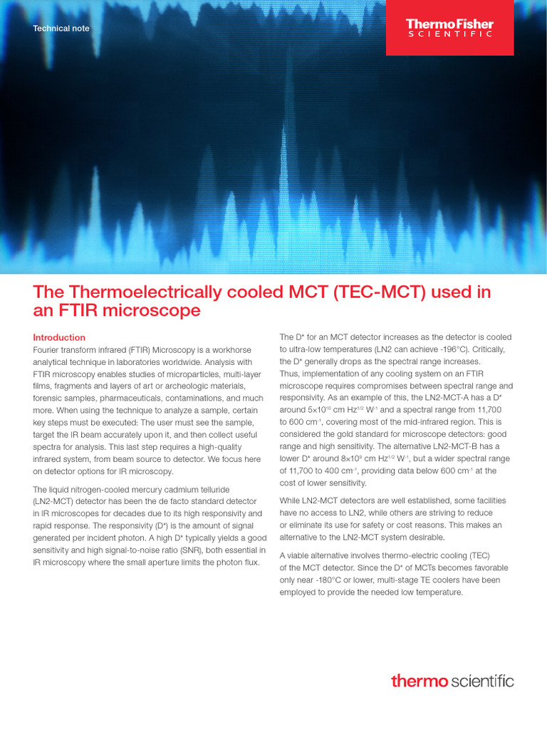 Thermoelectrically MCT Ftir Microscope tn1036 en | PDF | Microscopy ...
