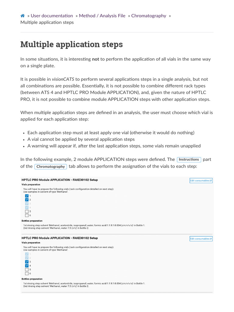 Multiple Application Steps - visionCATS 3.1 Documentation - 17 | PDF