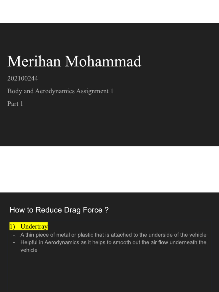 Ways To Reduce Drag