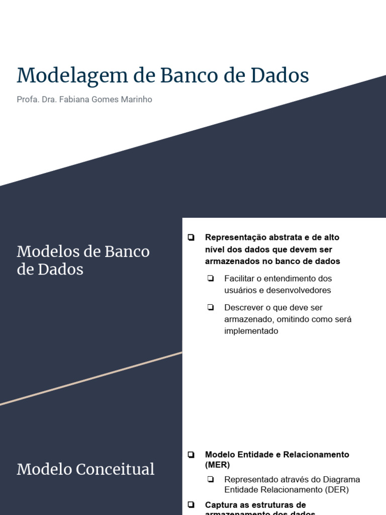 Aula 3 - Modelo de Dados MER | PDF | Bancos de dados | Informática