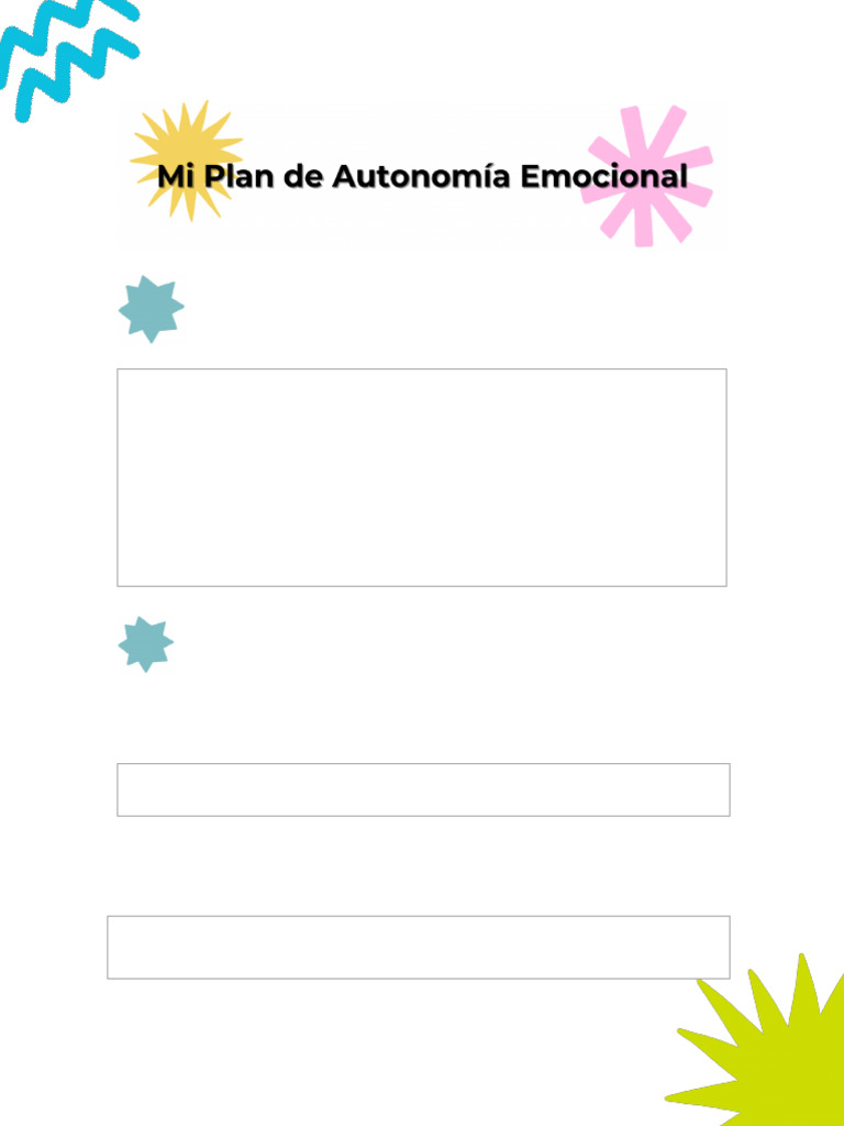 Rosalba Cepeda - Mi Plan de Autonomía Emocional | PDF | Las emociones ...