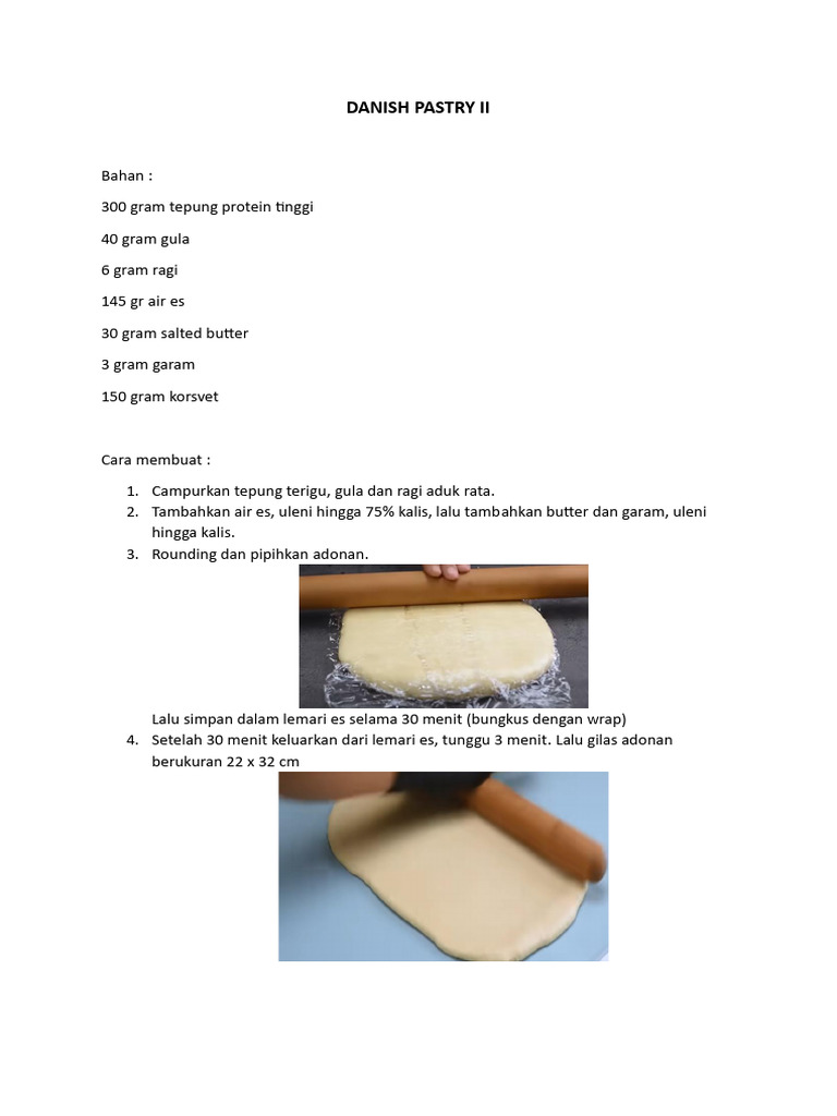 Resep Roti Danish Pastry II | PDF