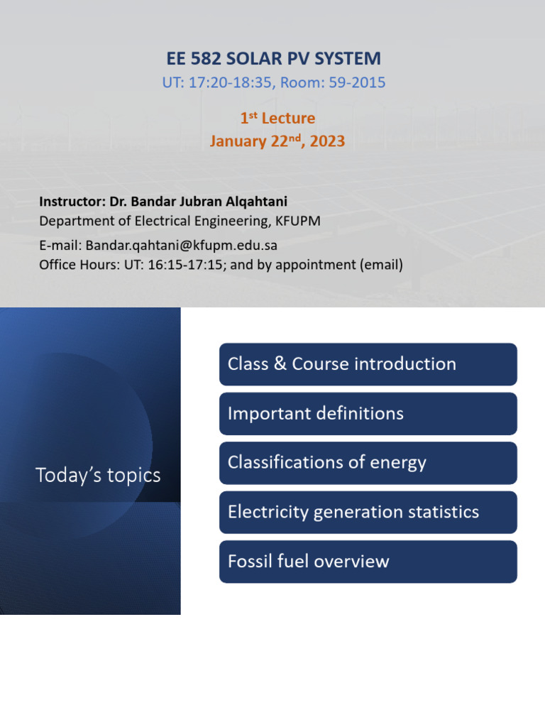 Solar PV System Course Overview | PDF | Renewable Energy | Photovoltaics