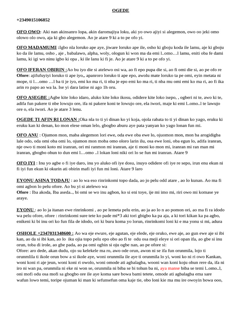 OGEDE | PDF