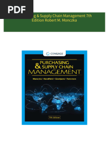 Download full Purchasing & Supply Chain Management 7th Edition Robert M. Monczka ebook all chapters