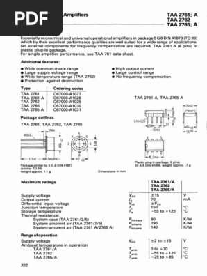 Amplificatore Operazionale Siemens TAA762, Nuovo, 1 Pezzo, Made In Germany