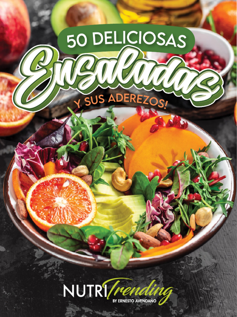 Beneficios y recetas de ensaladas saludables | PDF | ensalada | Vinagreta