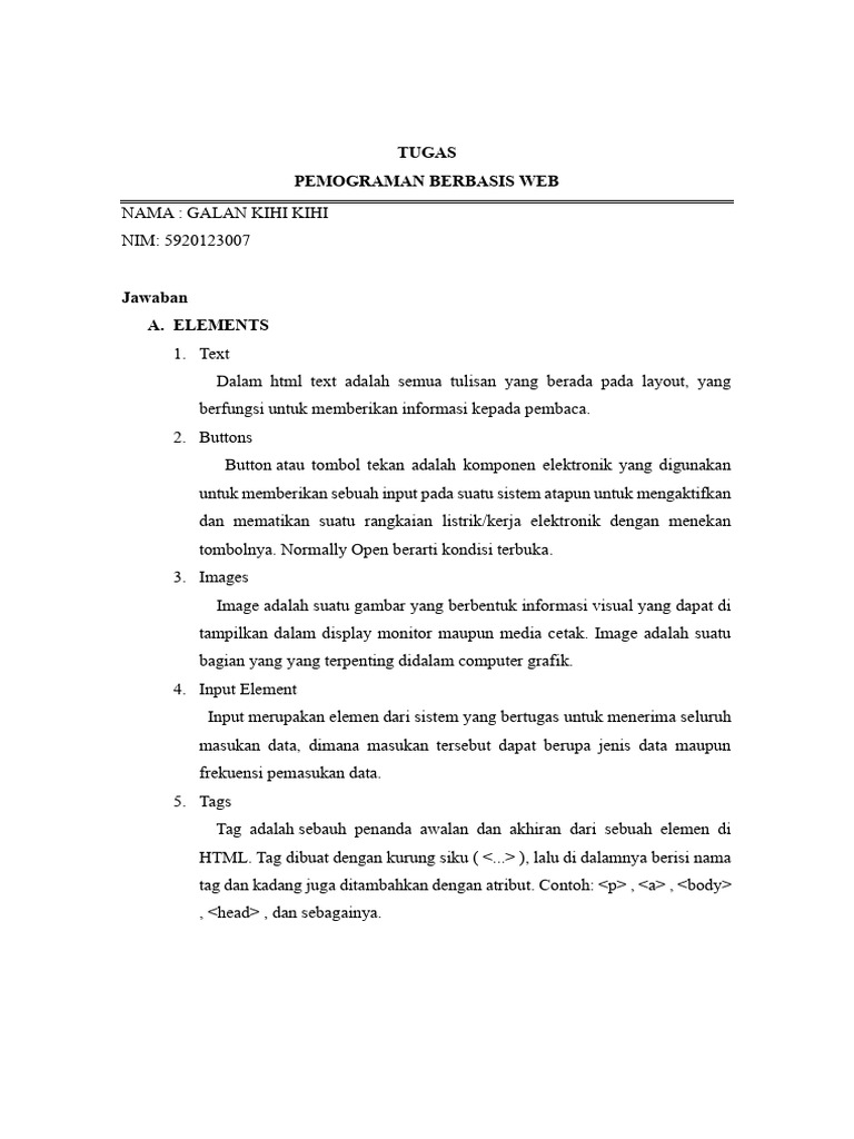 Elemen dan Komponen Web untuk UX | PDF