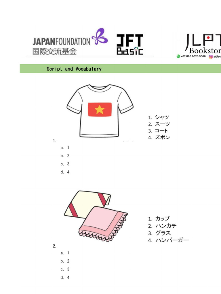 Soal JFT Basic Level Intermediate 9 (1) - 231201 - 160755 | PDF