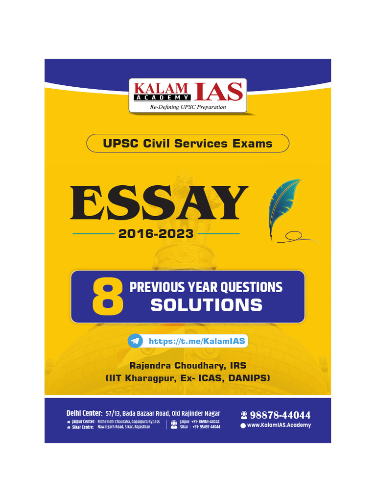 Essay pyq years 2016 to 2023 kalam ias academy www upscpdf pdf