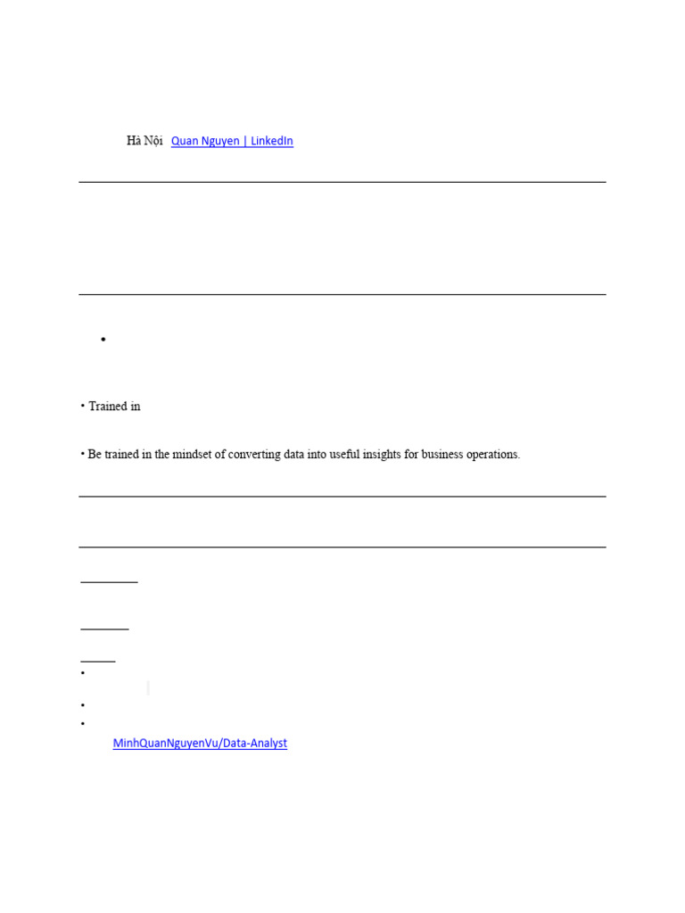Cv nguyen vu minh quan pdf data data analysis