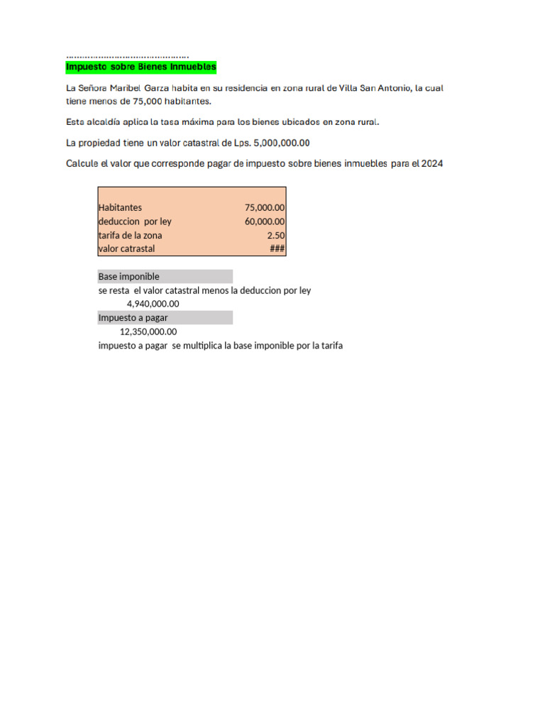 Cálculo de Impuestos y Depreciación | PDF | Impuesto sobre la renta ...