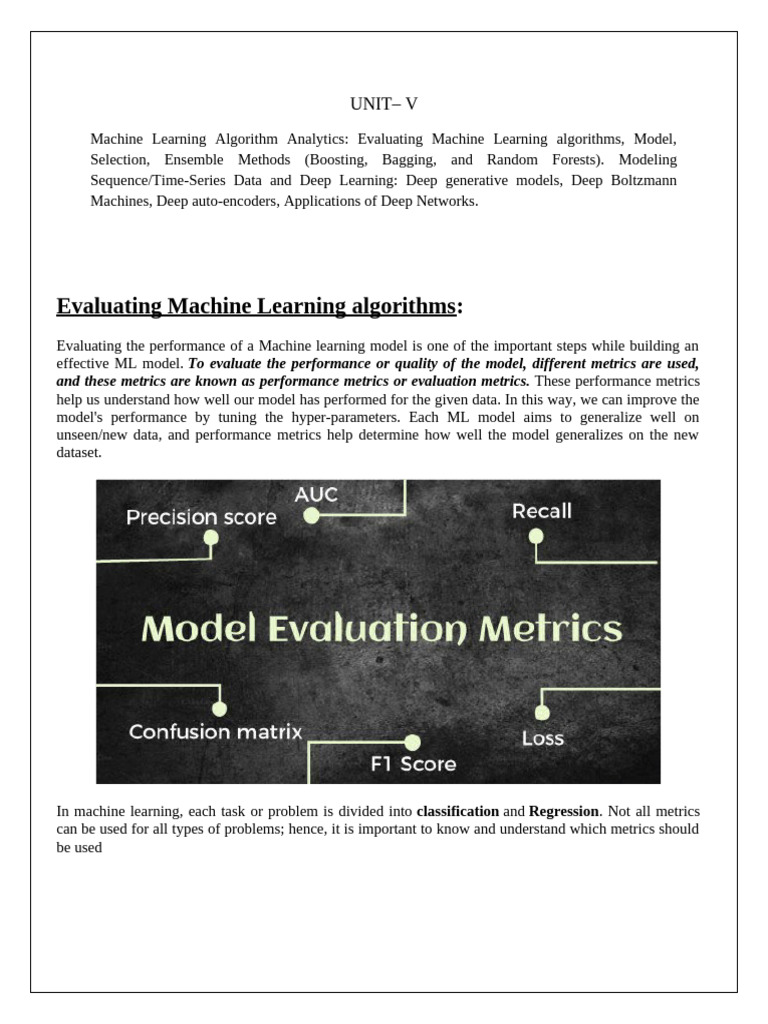 IAI&ML UNIT-5 | PDF | Receiver Operating Characteristic | Coefficient ...