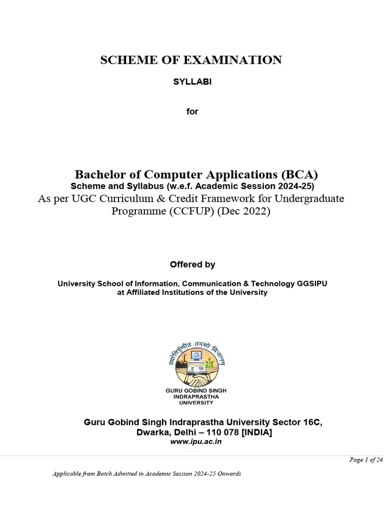 Httpwww ipu ac inusictsyll4yrbca240124 pdf pdf academic degree
