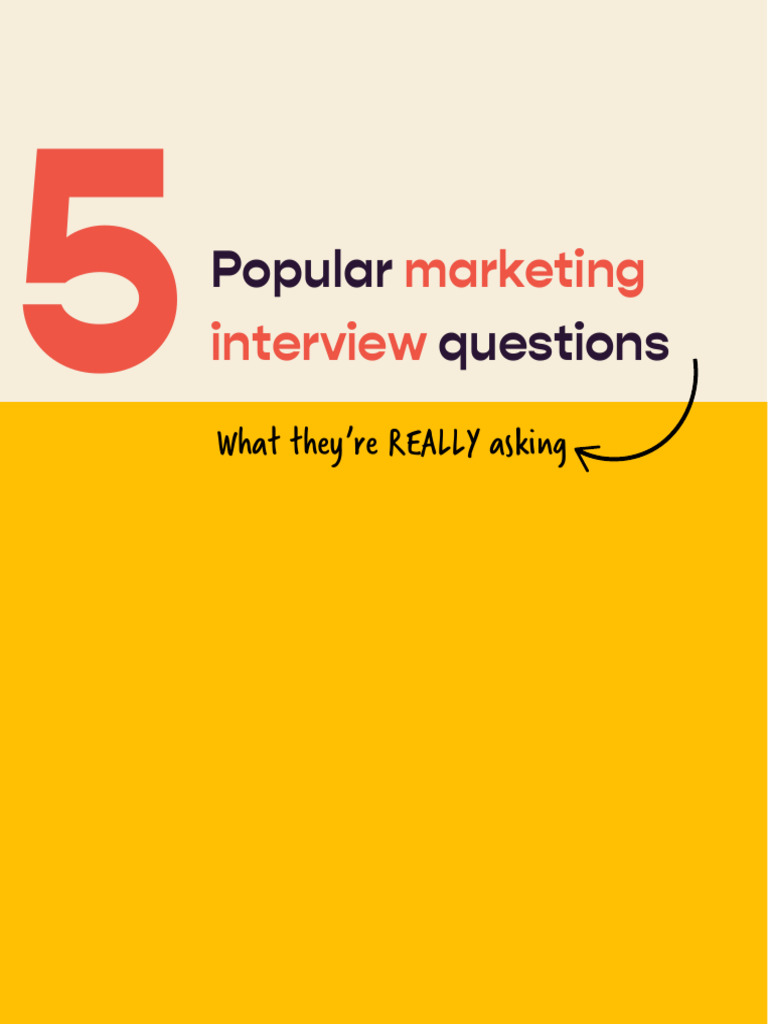 Popular Marketing Interview Questions + What They Mean | PDF | Thought ...