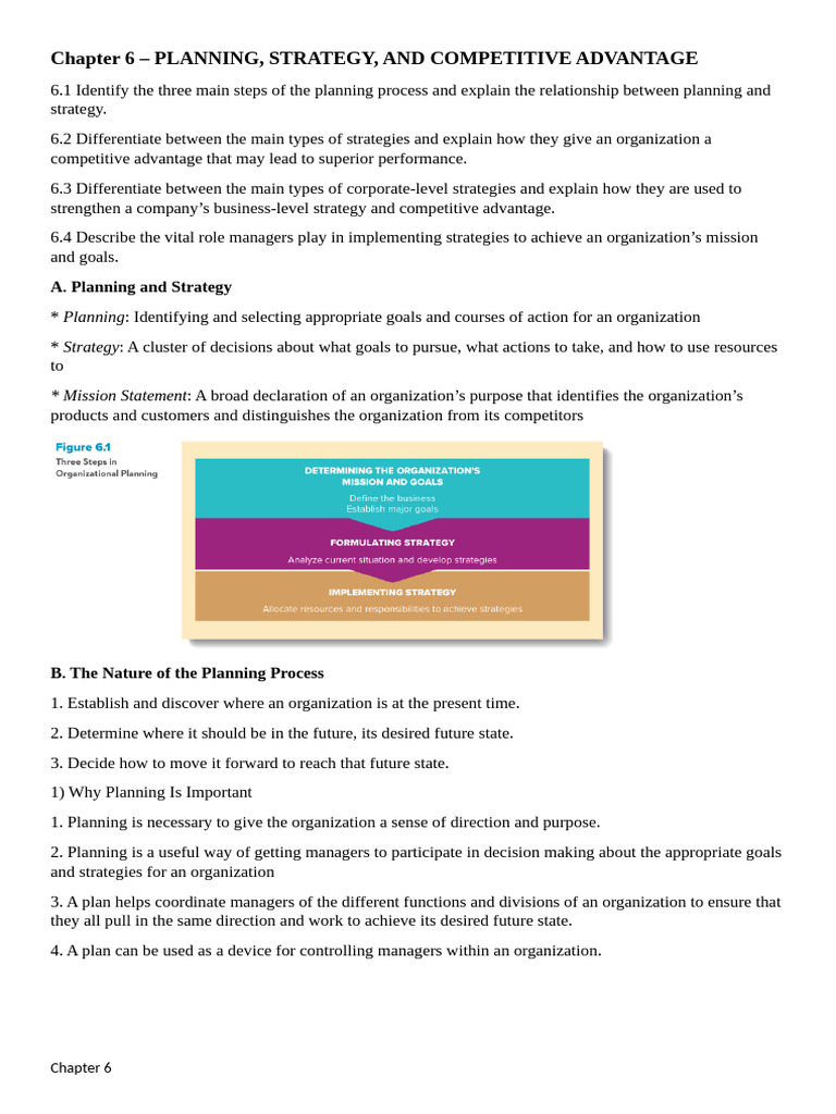 Planning and Strategy for Competitive Advantage | PDF | Competitive ...