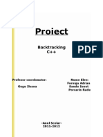 Proiect: Backtracking C++