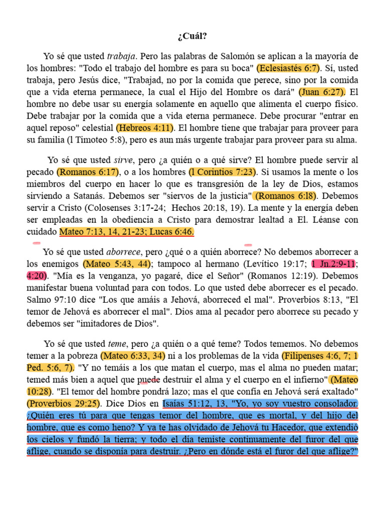 ¿Cuál? | PDF | Cristo (título) | Creencia religiosa y doctrina