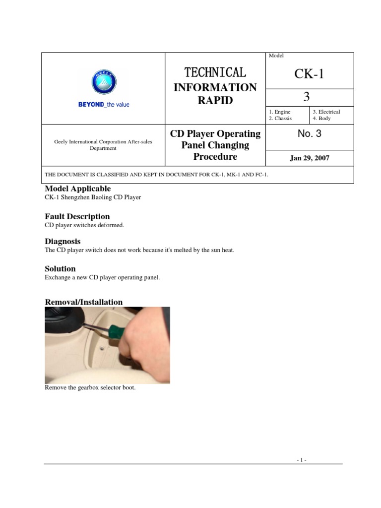 CK-CD Operating Panel Procedure | PDF | Technology & Engineering
