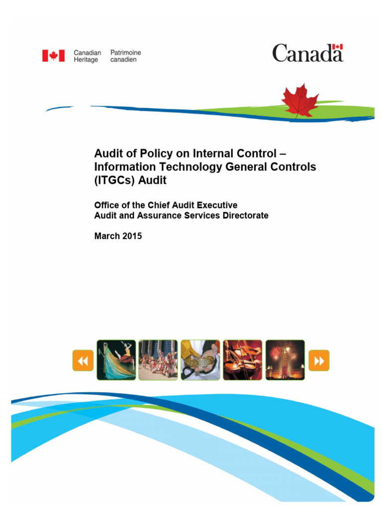 ITGC Audit Report: Policy on Internal Control | PDF | Internal Control ...