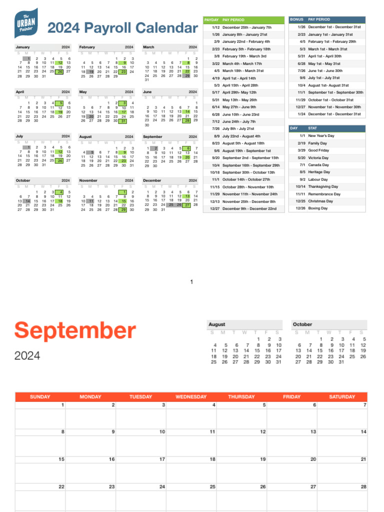 2024 Payroll Calendar | PDF