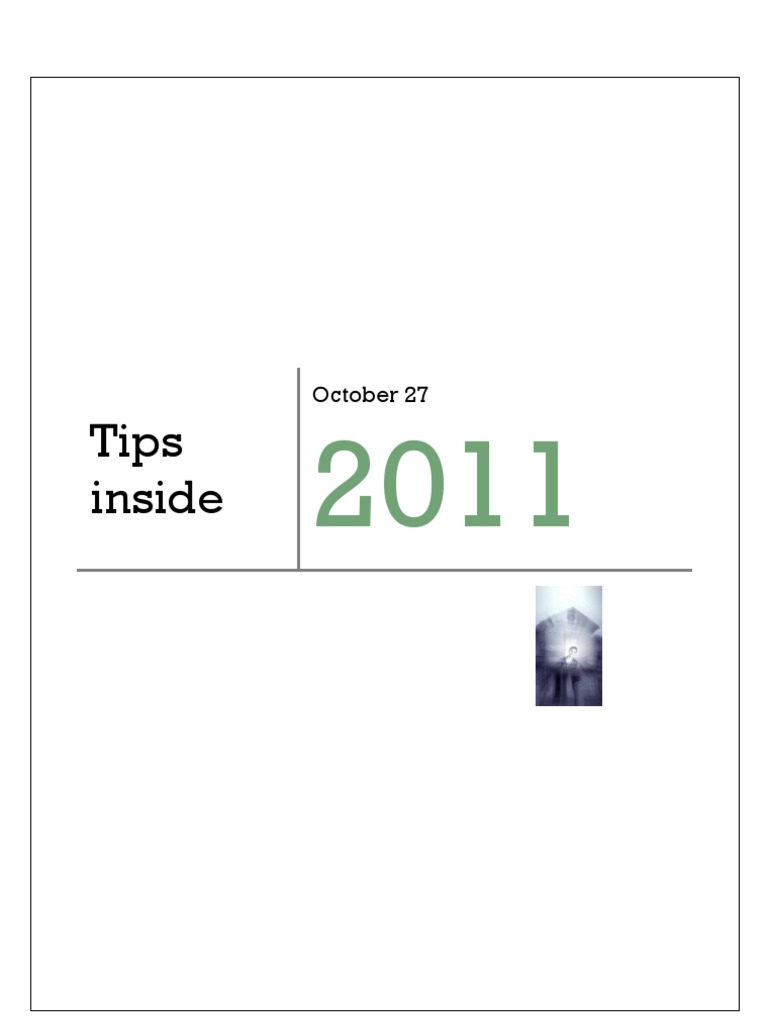 Tips Inside 2011 | PDF | Recall (Memory) | Memory