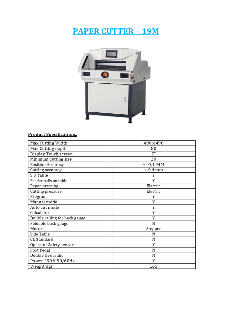 Paper Cutter - 19M | PDF