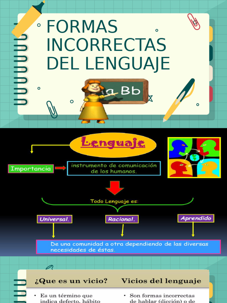 Vicios del lenguaje: errores comunes | PDF | Lengua española | Lingüística