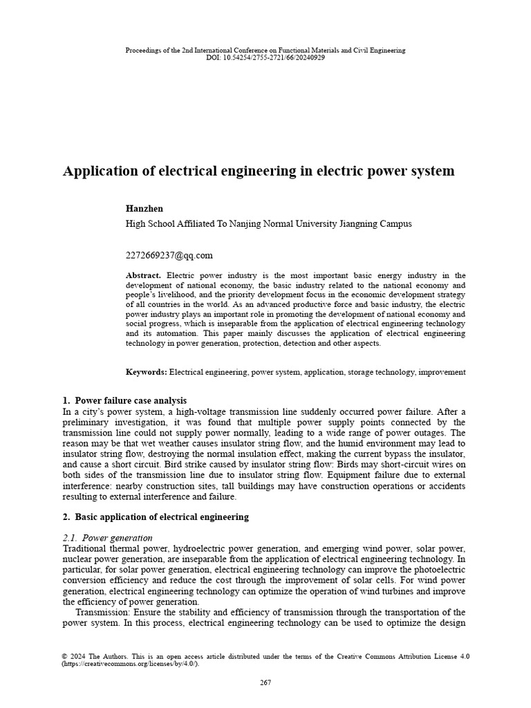 Electrical Engineering in Power Systems | PDF | Electricity Generation ...