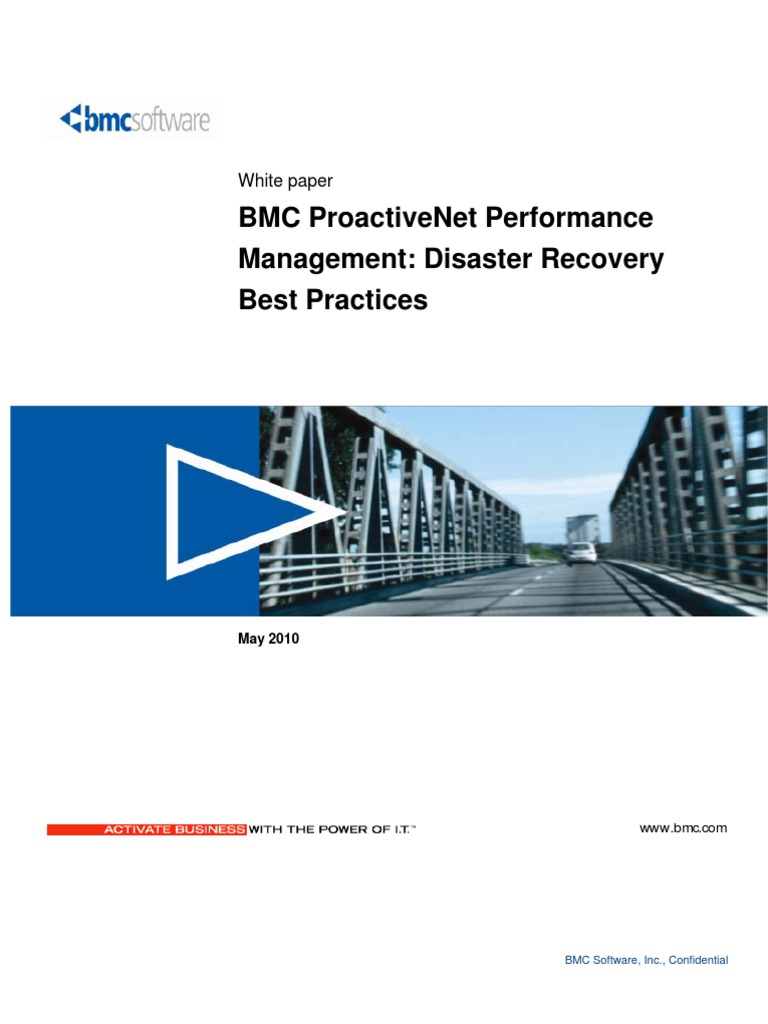 BMC Proactivenet Performance Management: Disaster Recovery Best ...