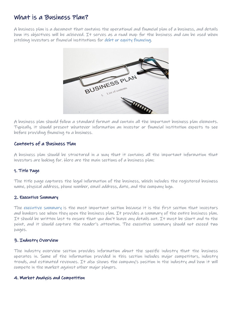 WHAT IS BUSINESS PLAN PDF visual data 8