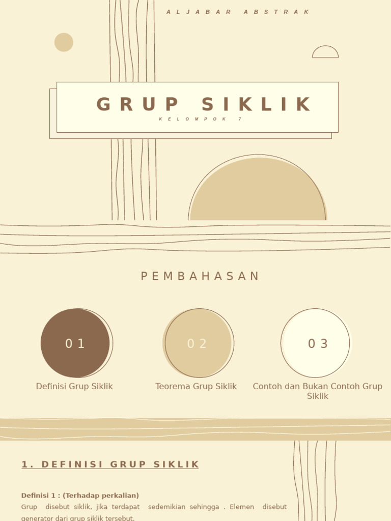 Definisi dan Teorema Grup Siklik | PDF