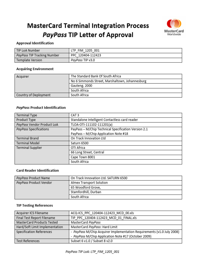 Tiploa LTP Fim 1205 001 1 | PDF | Master Card | Implied Warranty