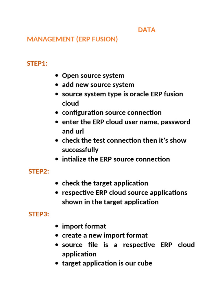 Data Management Erp Fusion | PDF