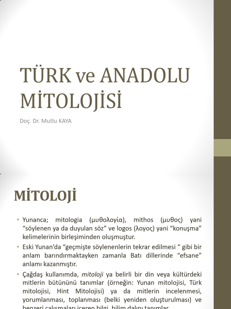 Mitoloji Ders Notu Pdf